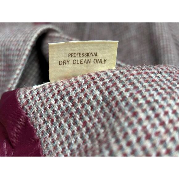 Collectables Blazer Womens 12 Gray Tweed Wool Blend Velvet Collar Made Japan - Picture 5 of 7